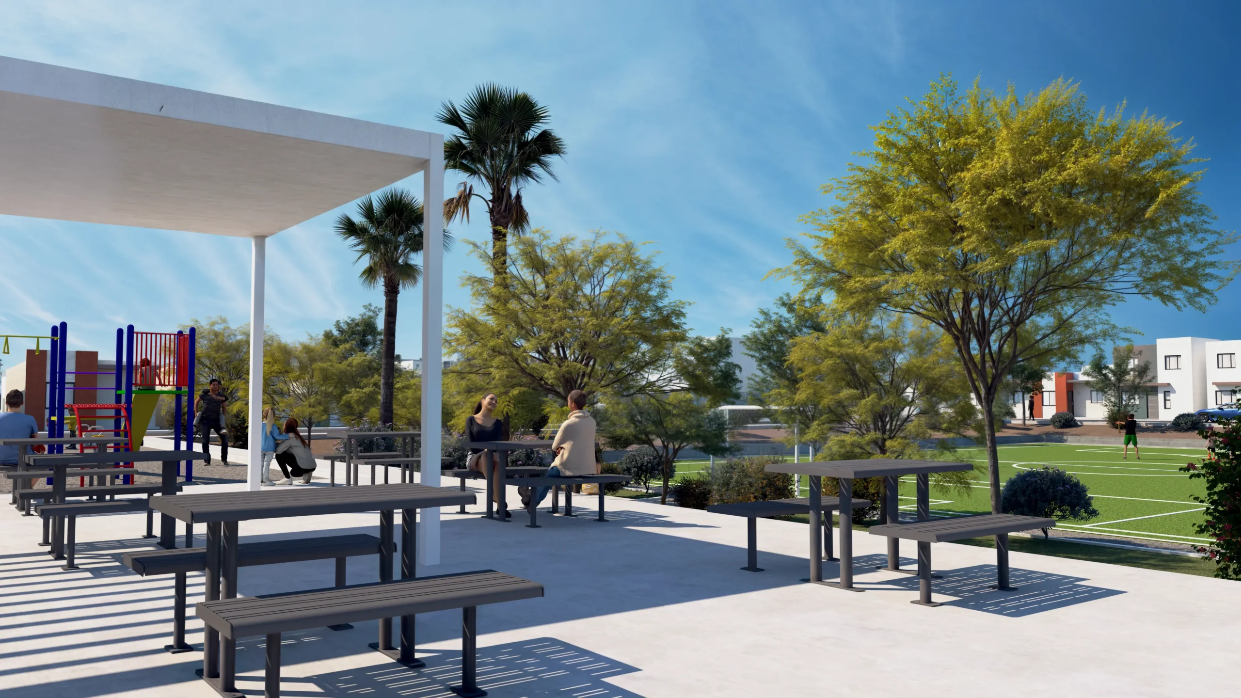 Jardines y áreas de descanso