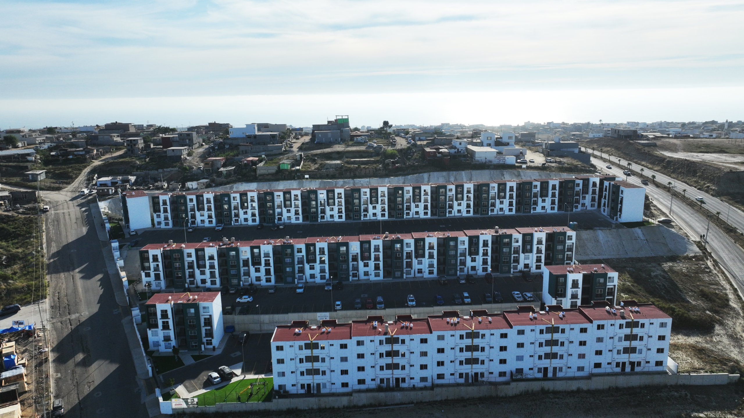 Vista a&eacute;rea del desarrollo