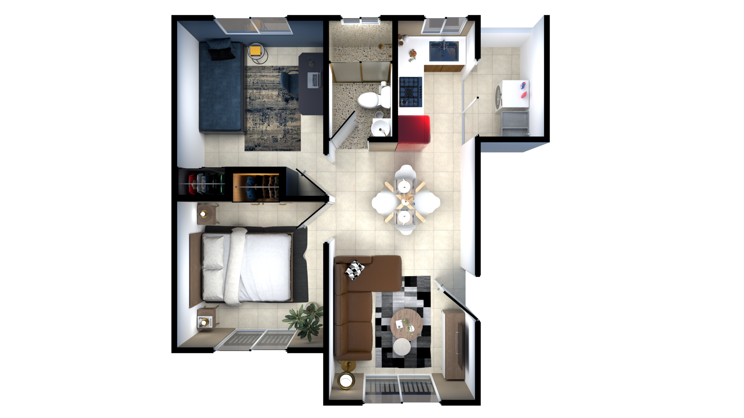 Planta 3D Modelo &Aacute;lamo